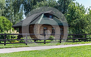 Typical wooden country house in Russia