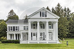 Typical wooden small farm house in victorian style in Bennington