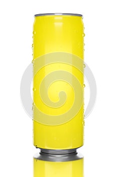 typical yellow energy drink tin