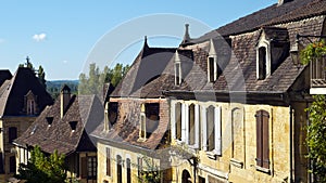 Picturesque homes in St Cyprien, Dordogne, France