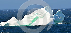 Typically, icebergs appear off the east coast of Labrador