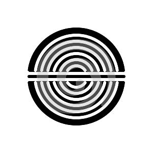 Black solid icon for Typically, normally and almost