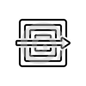 Black line icon for Typically, usually and routinely photo