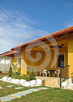 Typically yellow american house