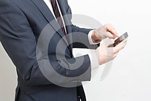 Typing on cell phone
