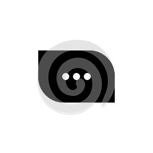 Typing in a chat bubble icon. comment sign