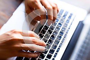 Typing on computer keyboard