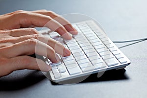 Typing on the keyboard