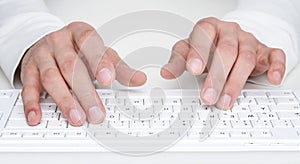 Typing at the keyboard