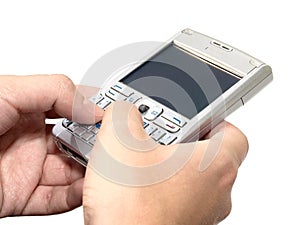 Typing message on the personal digital assistant