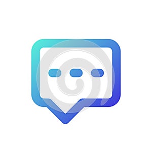 Typing message pixel perfect gradient linear ui icon