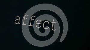 Typing word affect