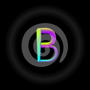 Typo A, B, C, D, E, F, G, H, I, J, K, L, M, N, O, P, Q, R, S, T, U, V, W, X, Y, Z 3D Neon fonts, modern alphabet letters and photo