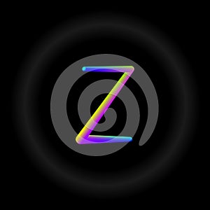 Typo A, B, C, D, E, F, G, H, I, J, K, L, M, N, O, P, Q, R, S, T, U, V, W, X, Y, Z 3D Neon fonts, modern alphabet letters and photo