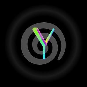 Typo A, B, C, D, E, F, G, H, I, J, K, L, M, N, O, P, Q, R, S, T, U, V, W, X, Y, Z 3D Neon fonts, modern alphabet letters and photo