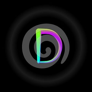 Typo A, B, C, D, E, F, G, H, I, J, K, L, M, N, O, P, Q, R, S, T, U, V, W, X, Y, Z 3D Neon fonts, modern alphabet letters and photo