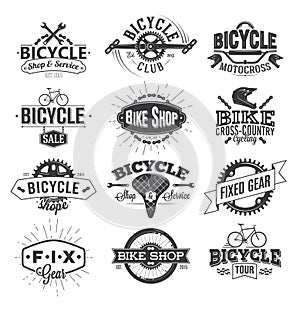 Typographic Bicycle Label Design and Logo