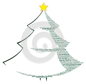 Typographic Christmas Tree