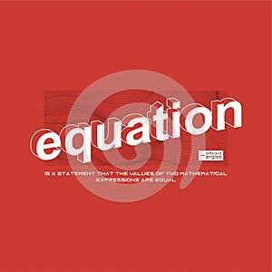 Equation is a statement photo