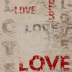 Typographic love poster design