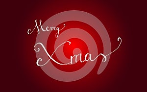 Typographic Merry Christmas banner