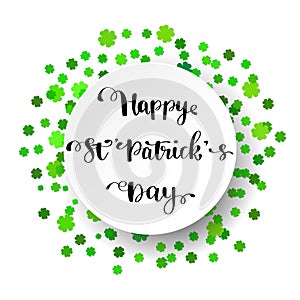 Typographic style poster for St. Patrick s Day