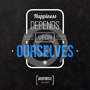 Typographical background with classic quote.