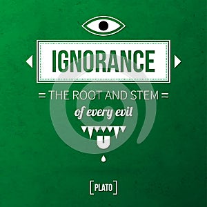 Typographical background with classic quote.