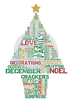 Typographical Christmas Tree.