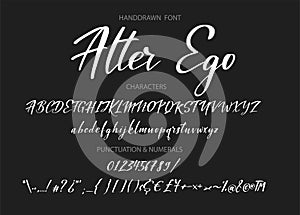 Typography alphabet for your designs logo, typeface, web banner, card, wedding invitation.