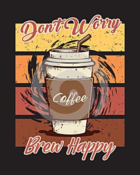 Typography Coffee T-Shirt Design, Coffee Tee Vector Design