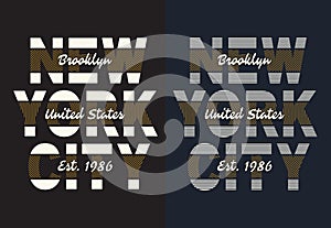 Typography design New York City Vector imaga photo