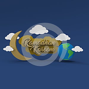 Typography of `Happy Ramadan Kareem` design