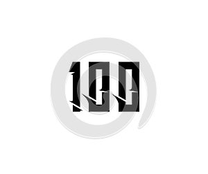 Typography Initial 100 Letter Stylzed Typeface Monogram Logotype