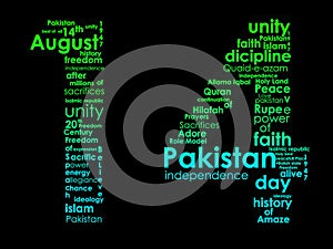 Typography of Pakistani independence day