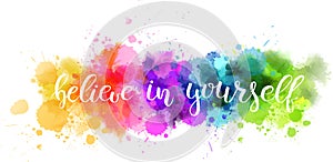 Typography watercolored background