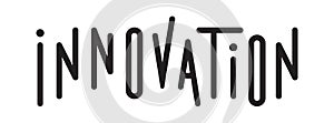 Typography of the word innovation