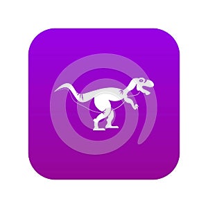 Tyrannosaur dinosaur icon digital purple