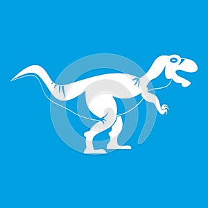 Tyrannosaur dinosaur icon white