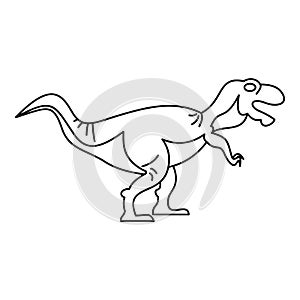 Tyrannosaur icon, outline style