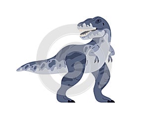 Tyrannosaurus dino. T-rex dinosaur, ancient prehistoric extinct animal. Big huge angry reptile, prehistory carnivore