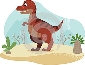 Tyrannosaurus Rex Dinosaur cartoon character