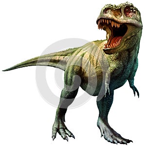 Tyrannosaurus rex dinosaur from the Cretaceous era 3D illustration photo