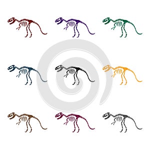 Tyrannosaurus rex icon in black style isolated on white background. Museum symbol stock vector illustration.