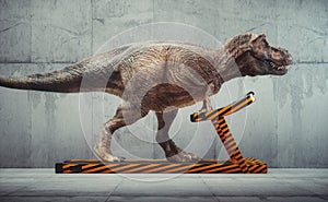 Tyrannosaurus Rex run on a treadmill