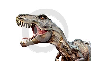 Tyrannosaurus rex statue isolated