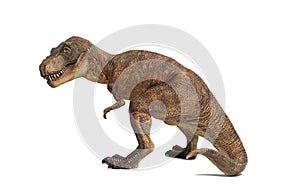 Tyrannosaurus rex on white background photo