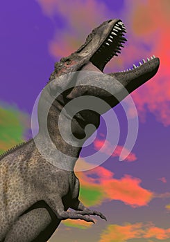 Tyrannosaurus shouting - 3D render