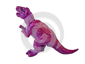 Tyrannosaurus (T-rex) Children\'s toy plastic dinosaur purple color, isolated white background