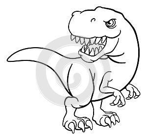 Tyrannosaurus T Rex Dinosaur Cartoon Character photo